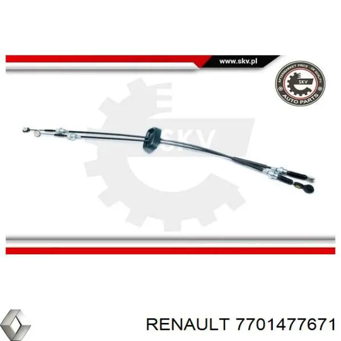 Cabo de mudança duplo 7701477671 Renault (RVI)