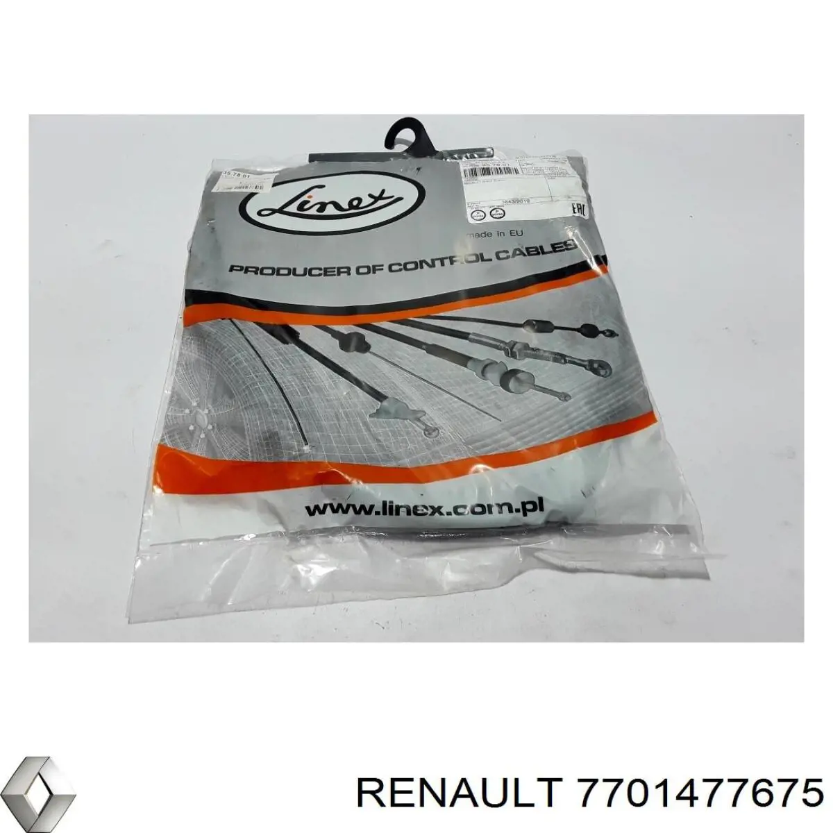 Задний трос ручника Renault (RVI) 7701477675 цена, от 64.42 USD