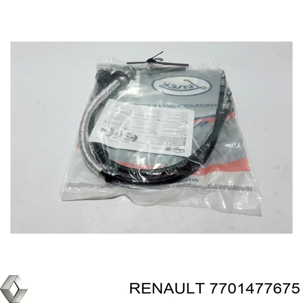 Задний трос ручника 7701477675 Renault (RVI)