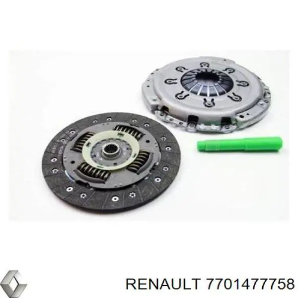 7701477758 Renault (RVI) kit de embraiagem (3 peças)