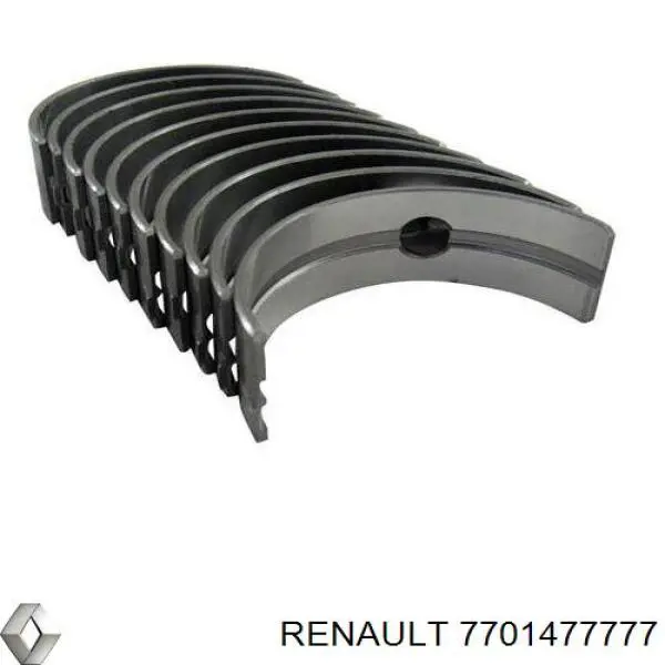 7701477777 Renault (RVI) вкладыши коленвала коренные, комплект, стандарт (std)