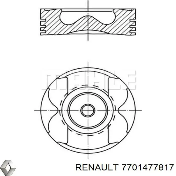 Купить 8200584249 Renault (RVI) Поршень на 1 цилиндр