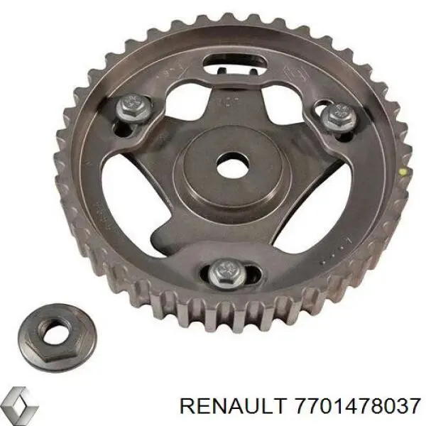 7701478037 Renault (RVI) engrenagem de cadeia da roda dentada da árvore distribuidora de motor