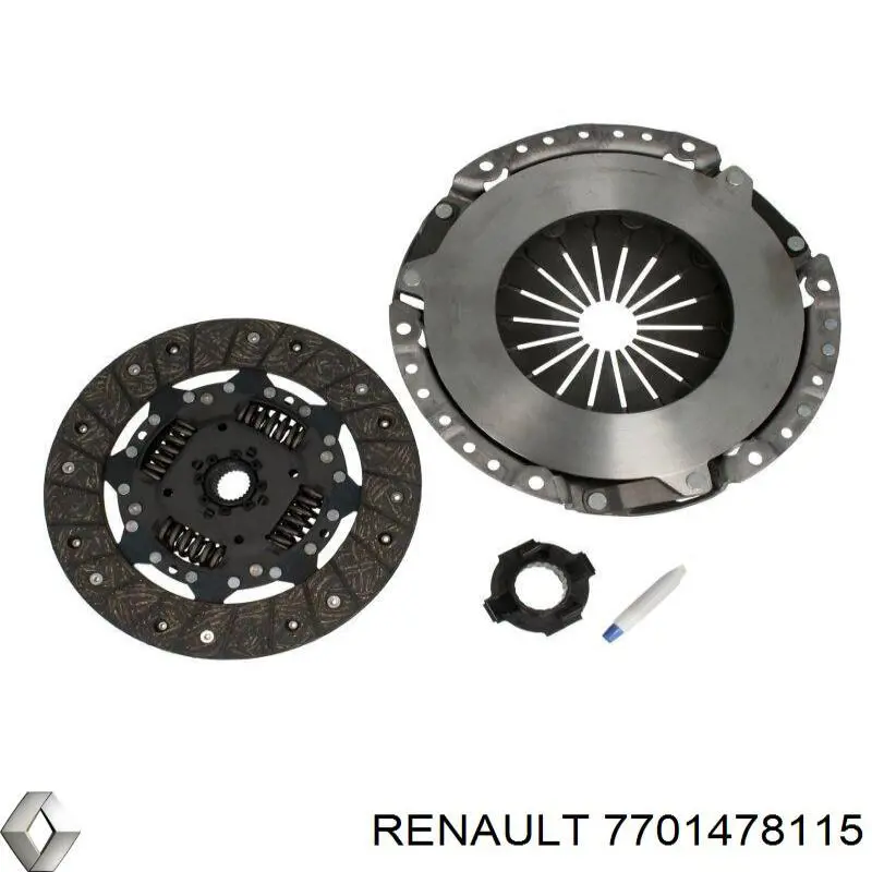 7701478115 Renault (RVI) kit de embraiagem (3 peças)
