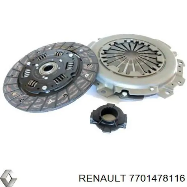 Комплект сцепления (3 части) Renault (RVI) 7701478116 цена, от 84.77 USD