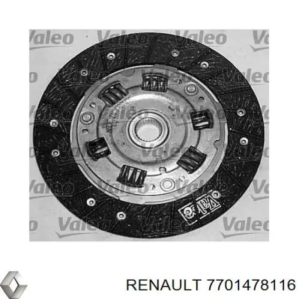 Купить 7701478116 Renault (RVI) Комплект сцепления (диск, корзина, подшипник)
