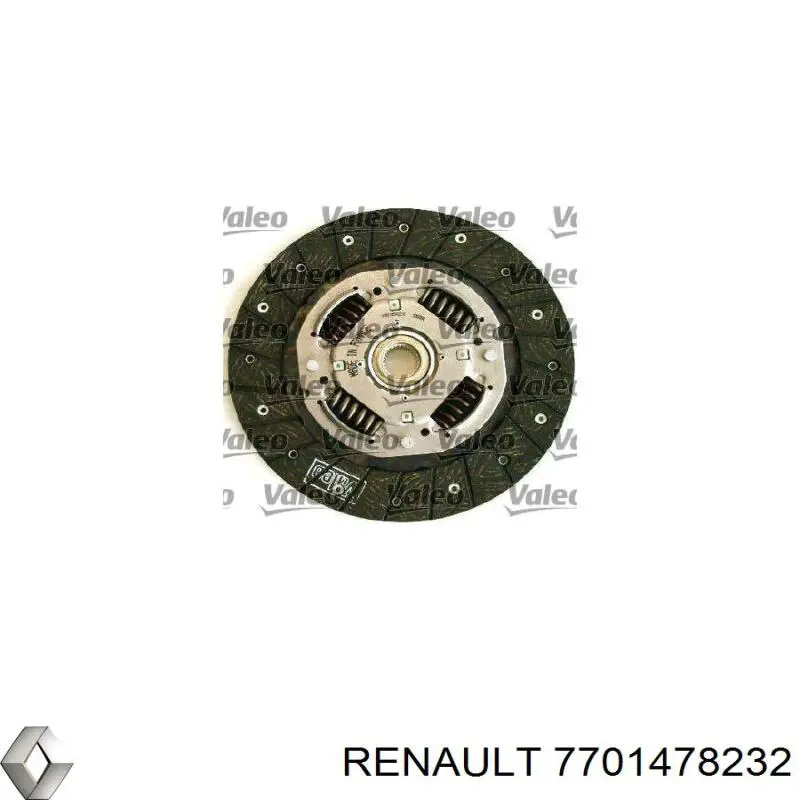 Купить 7701478232 Renault (RVI) Комплект сцепления (диск, корзина, подшипник)