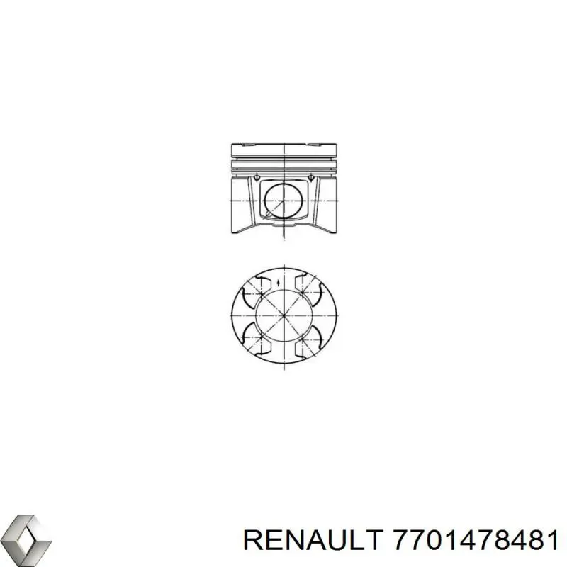 Поршень в сборе Renault (RVI) 7701478481 цена, от 90.46 USD