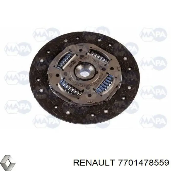 Kit de embrague (3 partes) 7701478559 Renault (RVI)