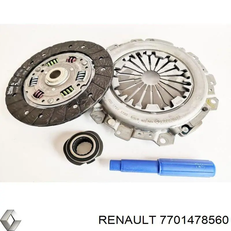 7701478560 Renault (RVI) kit de embraiagem (3 peças)