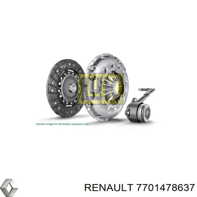 Комплект сцепления (3 части) Renault (RVI) 7701478637 цена, от 223.67 USD