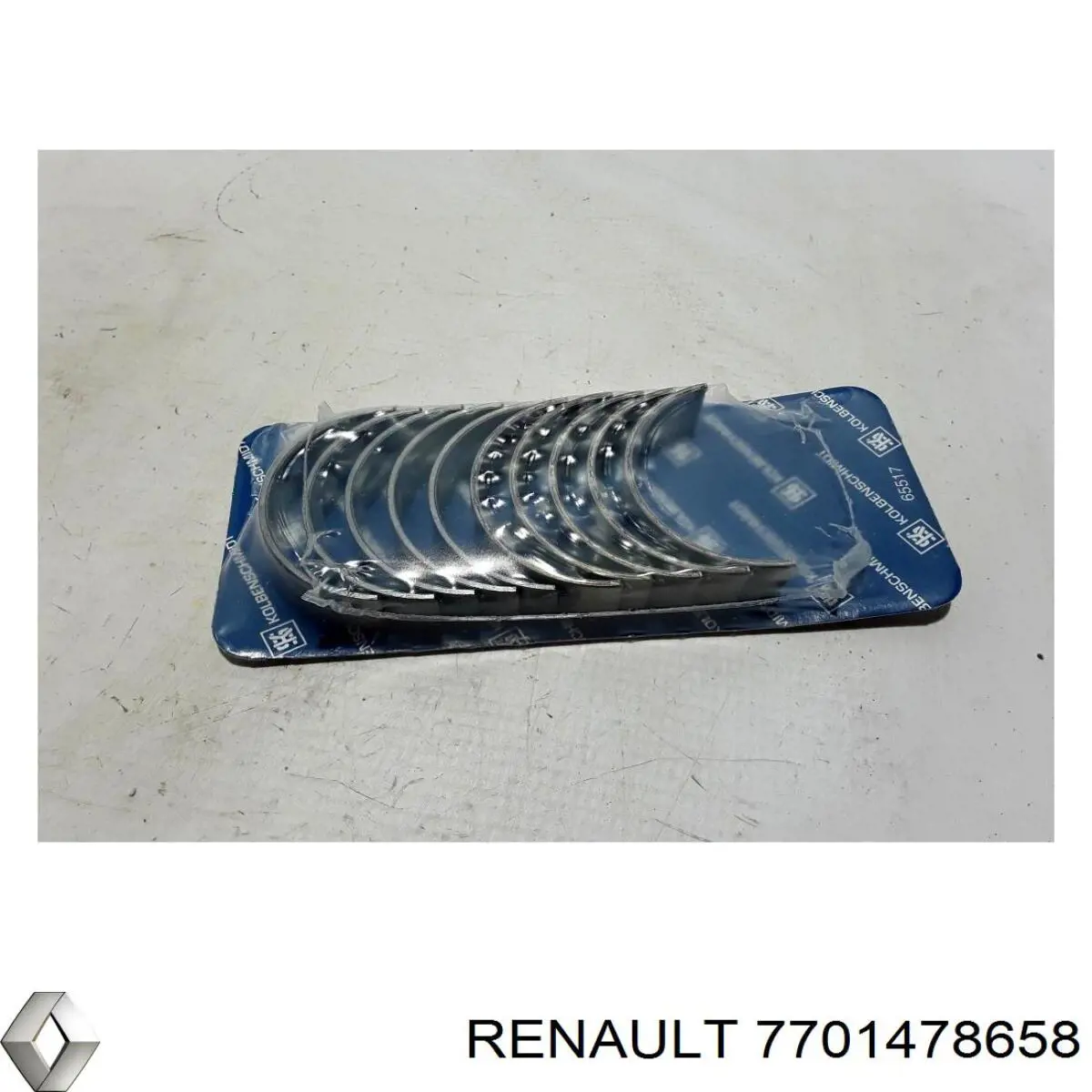 Вкладыши коленвала коренные, комплект, стандарт (STD) 7701478658 Renault (RVI)