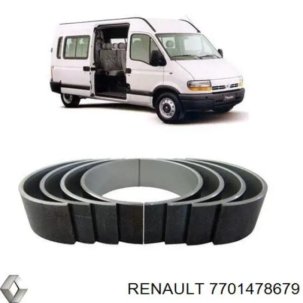 7701478679 Renault (RVI) вкладыши коленвала шатунные, комплект, стандарт (std)