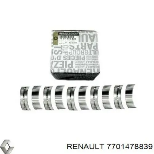 Вкладыши коленвала коренные, комплект, стандарт (STD) 403803004 SM