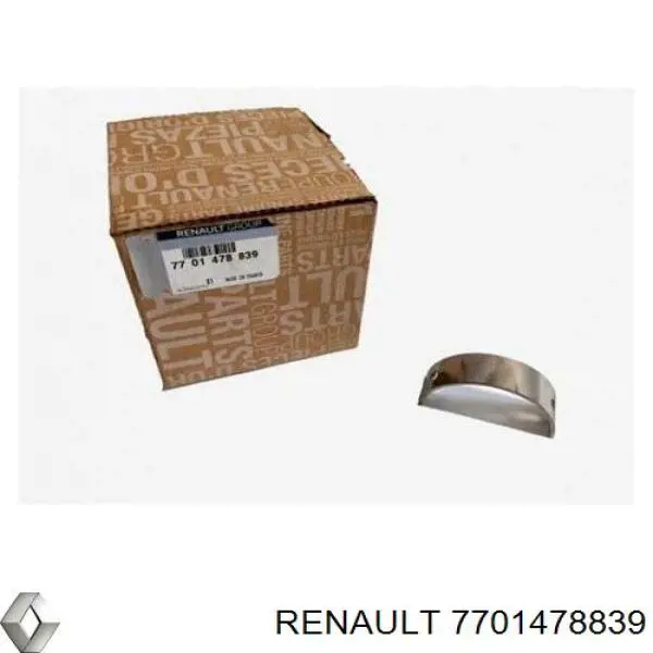 Купить 7701478839 Renault (RVI) Вкладыши коленвала, коренные, комплект, стандарт (STD)
