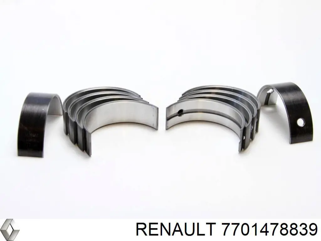 Вкладыши коленвала коренные, комплект, стандарт (STD) 7701478839 Renault (RVI)