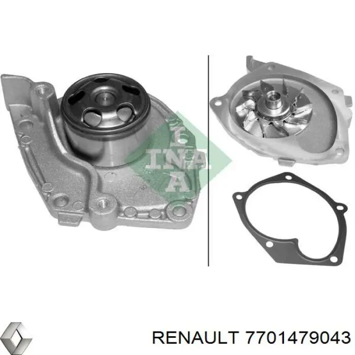 Купить 7701479043 Renault (RVI) Насос охлаждения