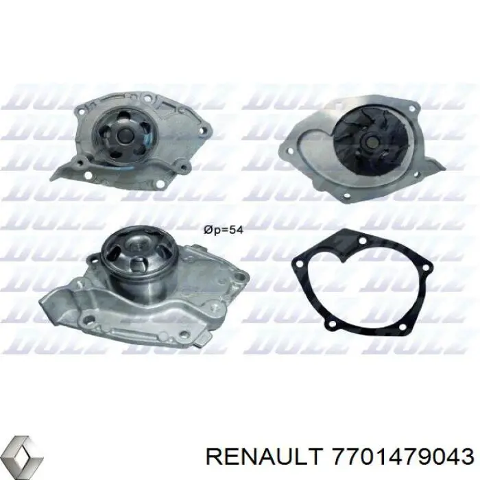 Помпа 7701479043 Renault (RVI)