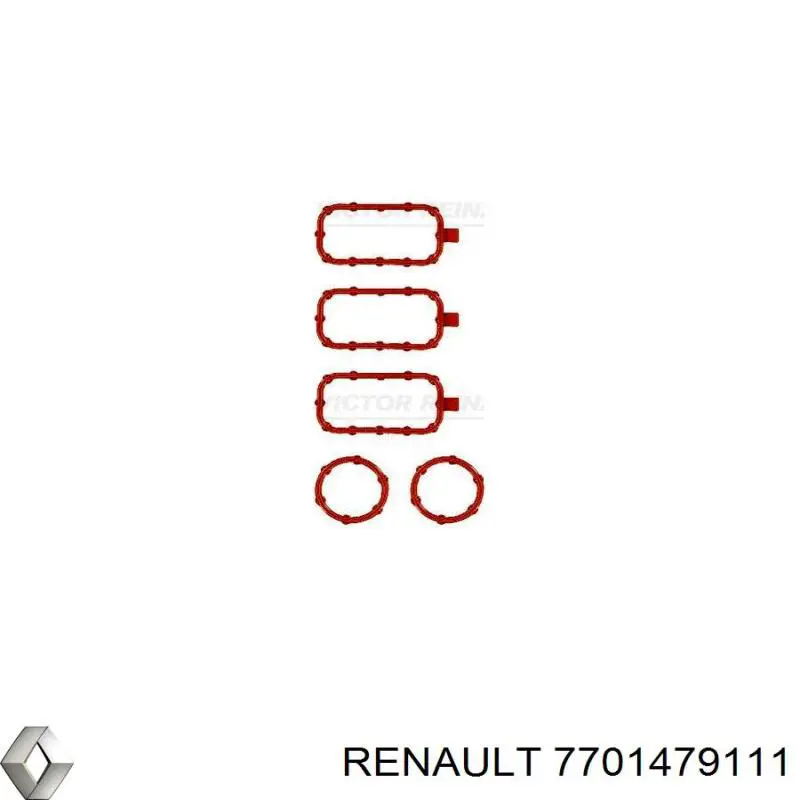 Прокладка клапанної кришки двигуна, комплект 7701479111 Renault (RVI)