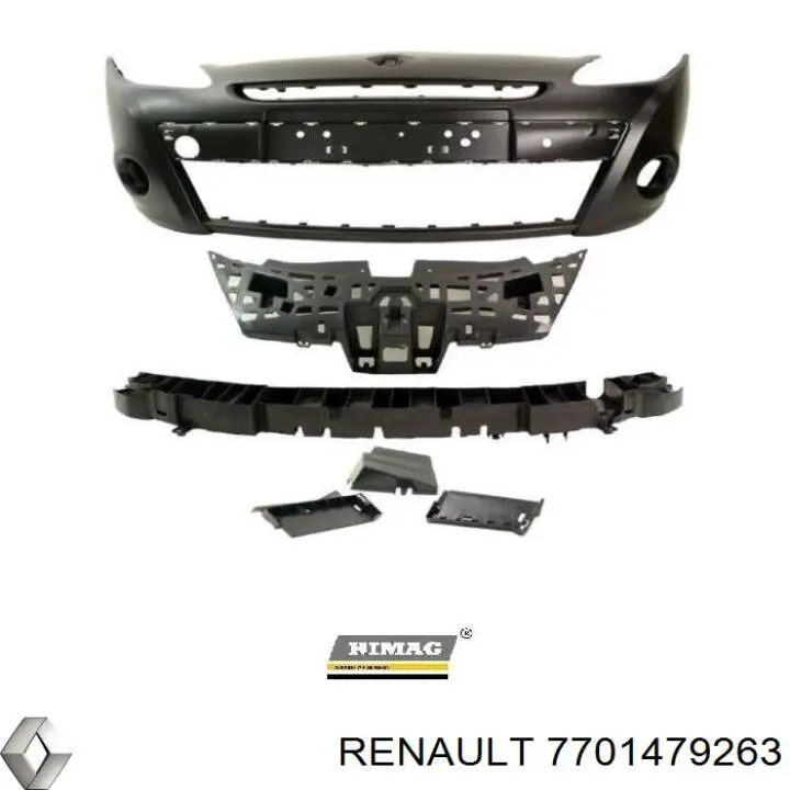 Передний бампер 7701479263 Renault (RVI)