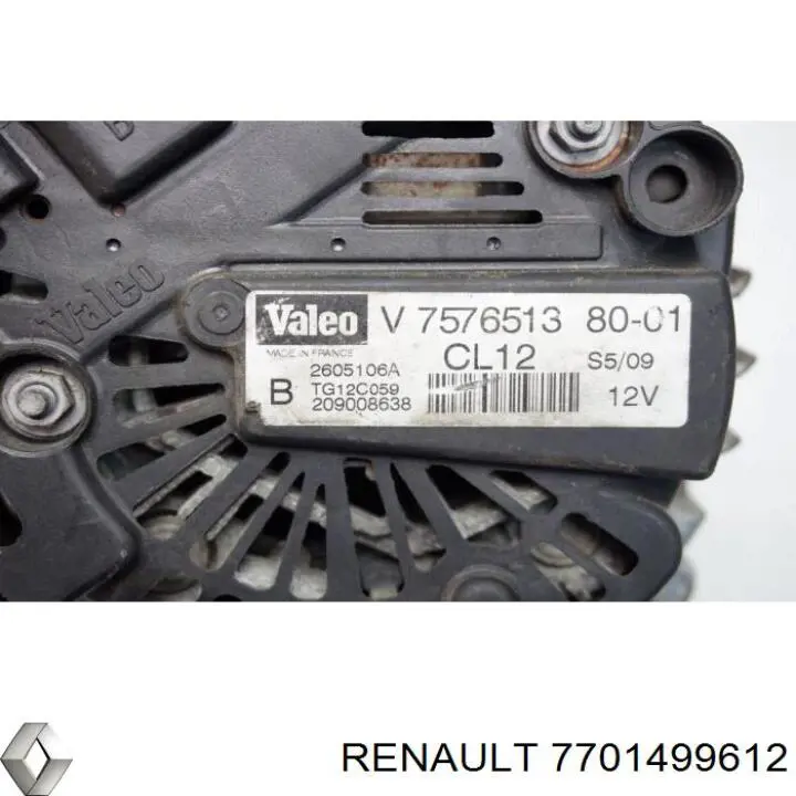Генератор 7701499612 Renault (RVI)