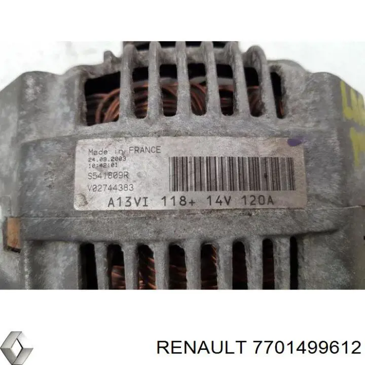Автомобильный генератор Renault (RVI) 7701499612 цена, от 56.47 USD