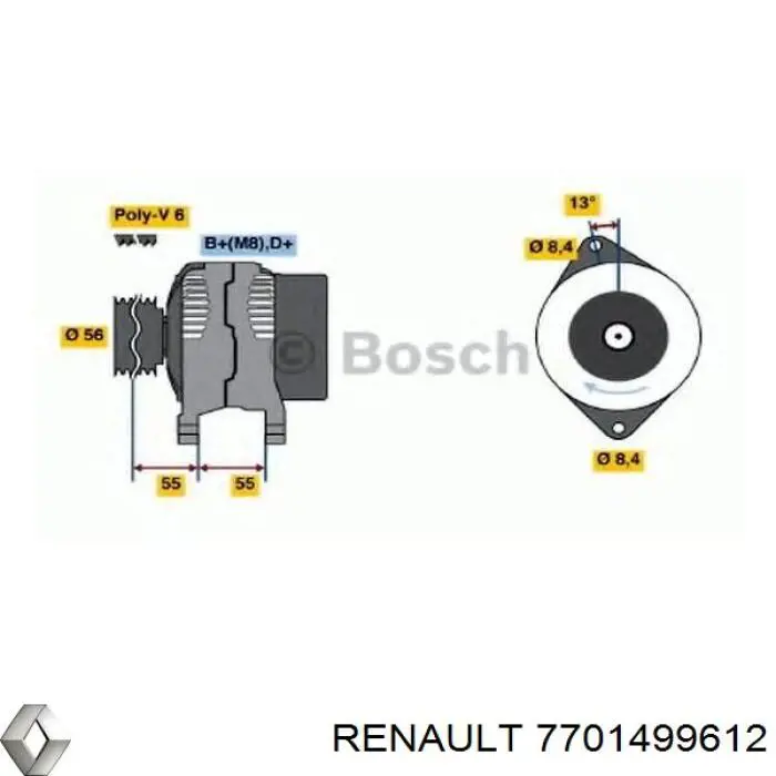 Купить 7701499612 Renault (RVI) Генератор