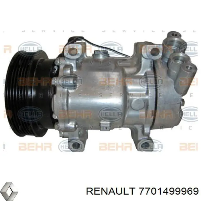 Компрессор кондиционера 7701499969 Renault (RVI)