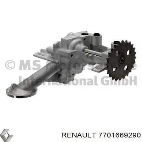 Масляный насос 7701669290 Renault (RVI)