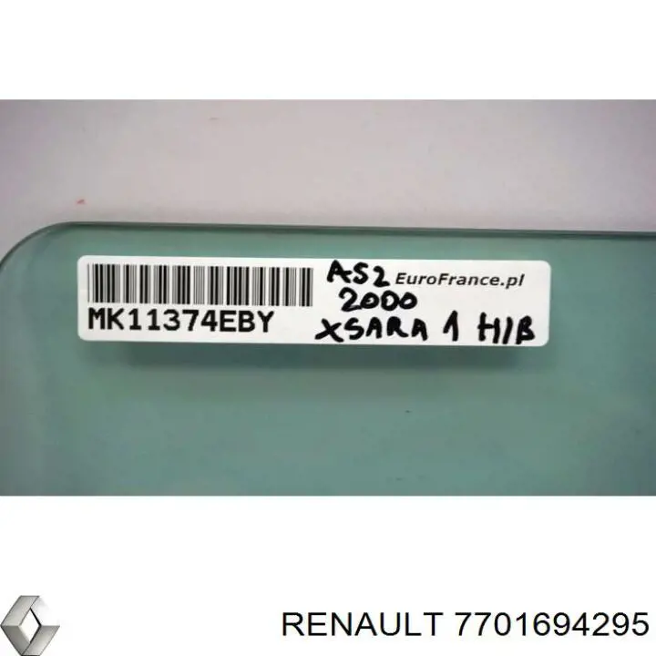 Стекло двери передней правой 7701694295 Renault (RVI)