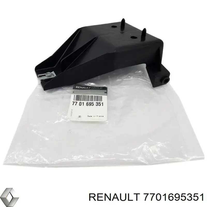 Кронштейн бампера переднего правый 7701695351 Renault (RVI)