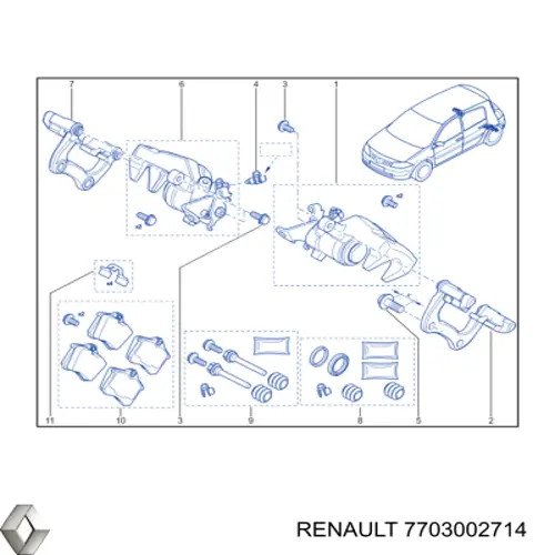  Renault (RVI) 7703002714 цена, от 6.64 USD