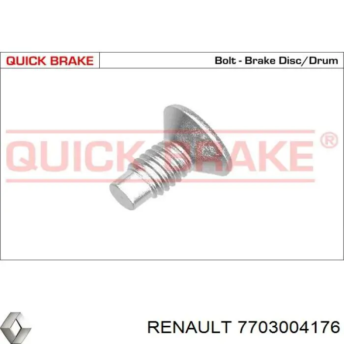 Болт тормозного суппорта 7703004176 Renault (RVI)