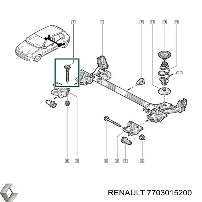  Renault (RVI) 7703015200 цена, от 2.82 USD