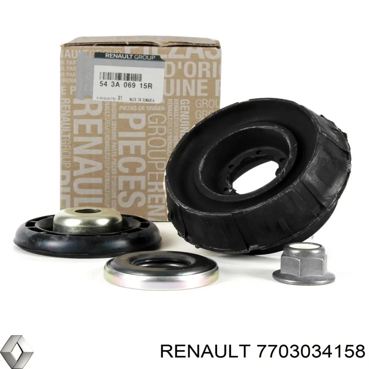 7703034268 Renault (RVI) porca de fixação de amortecedor