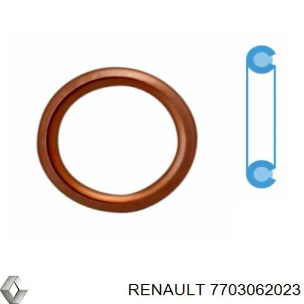 Junta, tapón roscado, colector de aceite 7703062023 Renault (RVI)