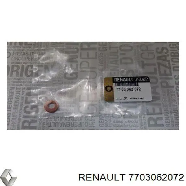 Junta anular, inyector 7703062072 Renault (RVI)