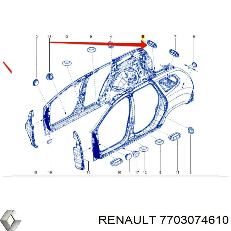 Заглушка днища 7703074610 Renault (RVI)