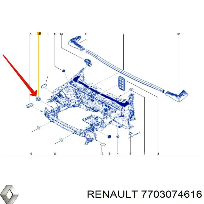7703074616 Renault (RVI)