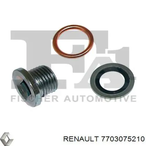 Tapón roscado, colector de aceite 7703075210 Renault (RVI)