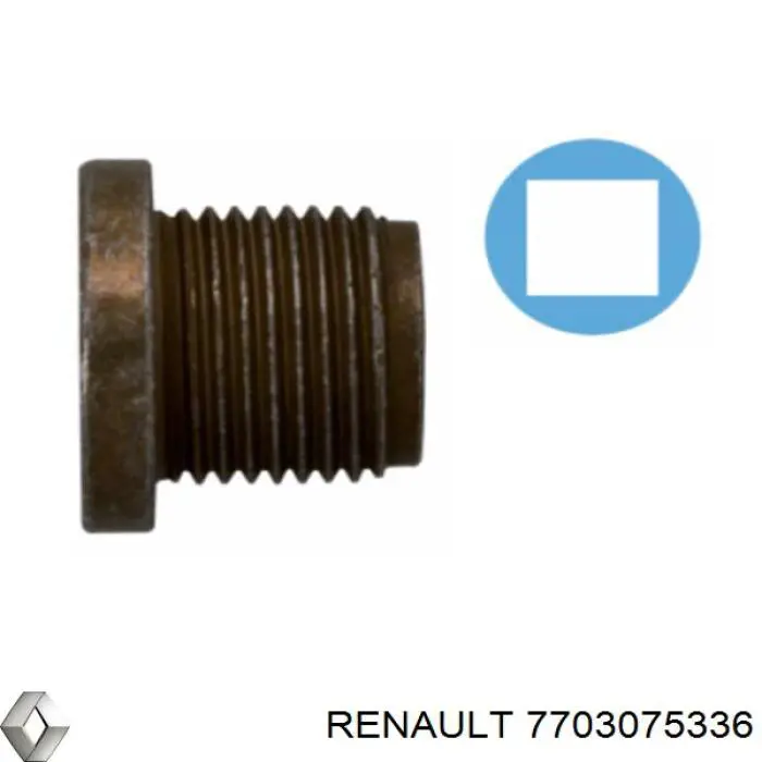 Пробка поддона двигателя Renault (RVI) 7703075336
