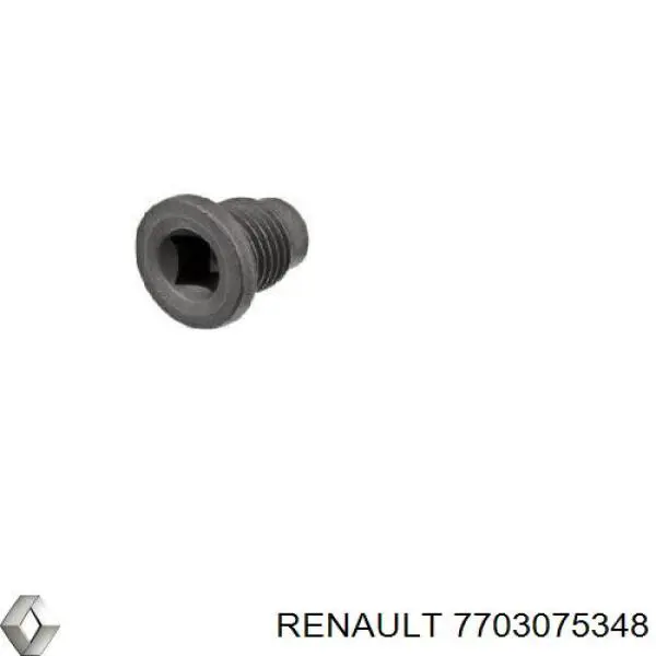 Tapón roscado, colector de aceite 7703075348 Renault (RVI)