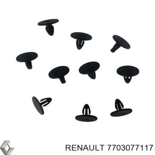 Пистон (клип) крепления обшивки крышки багажника Renault (RVI) 7703077117