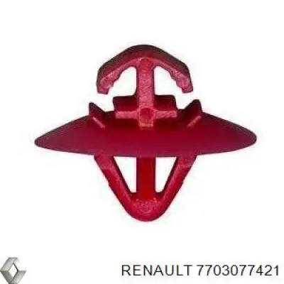7703077421 Renault (RVI) braçadeira (cápsula de fixação de moldura da porta)