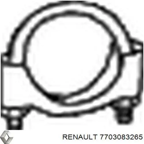 7703083265 Renault (RVI) хомут глушителя передний