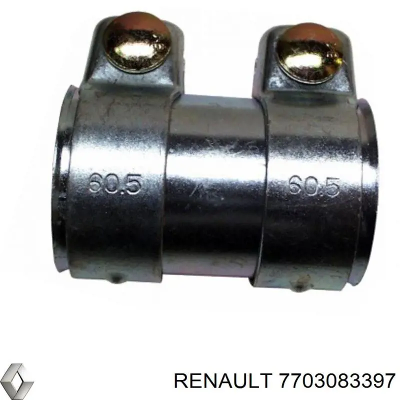 Хомут глушителя передний 7703083397 Renault (RVI)