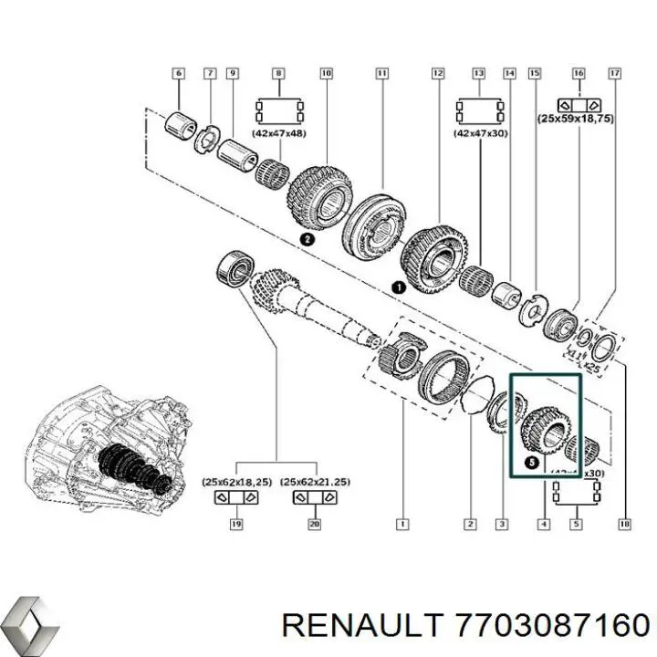 Уплотнительное кольцо, универсальное 7703087160 Renault (RVI)