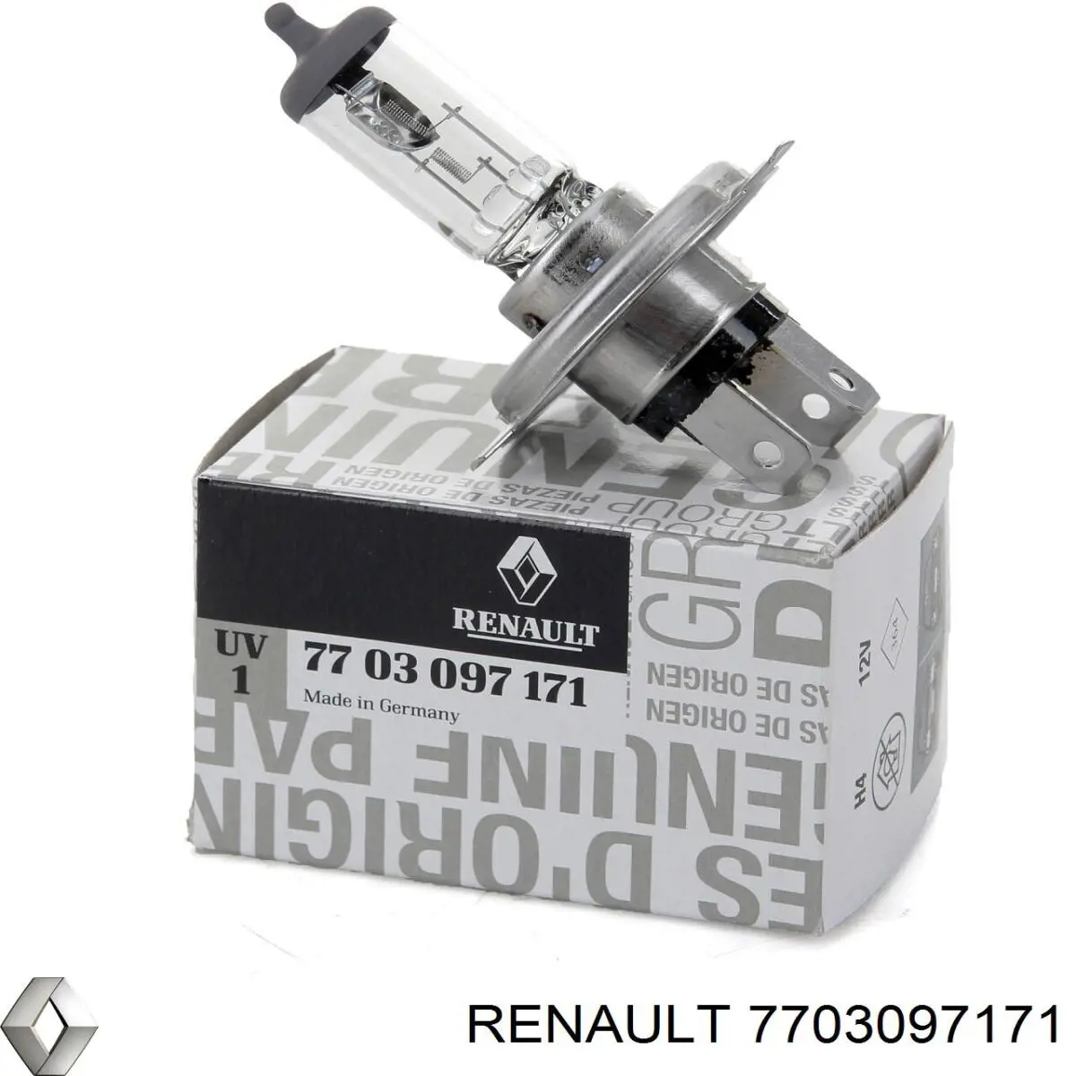 7703097171 Renault (RVI) lâmpada halógena