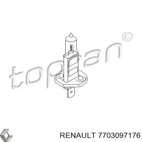 Лампочка ближнего света Renault (RVI) 7703097176 цена, от 3.83 USD