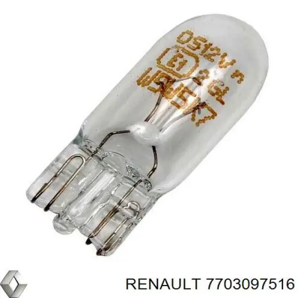 7703097516 Renault (RVI) lâmpada de quebra-luz de iluminação de salão/de cabina